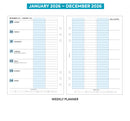 2026 A5 size Family life planner organiser diary refill insert Filofax A5 COMPATIBLE | Monthly/Weekly | UK holidays