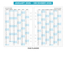 2026 A5 size Family life planner organiser diary refill insert Filofax A5 COMPATIBLE | Monthly/Weekly | UK holidays