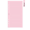 Personal size Narrow ruled notepaper organiser refill | Coloured paper