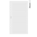 Personal size Narrow ruled notepaper organiser refill | Coloured paper