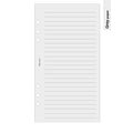 Personal size Wide ruled notepaper organiser refill | Coloured paper