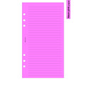 Personal size Narrow ruled notepaper organiser refill | Coloured paper