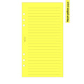 Personal size Wide ruled notepaper organiser refill | Coloured paper