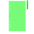 Personal size Wide ruled notepaper organiser refill | Coloured paper