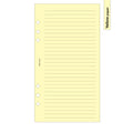 Personal size Narrow ruled notepaper organiser refill | Coloured paper