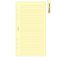 Personal size Wide ruled notepaper organiser refill | Coloured paper