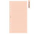 Personal size Narrow ruled notepaper organiser refill | Coloured paper