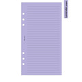 Personal size Narrow ruled notepaper organiser refill | Coloured paper