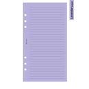 Personal size Narrow ruled notepaper organiser refill | Coloured paper