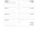 2027 Week on two pages lined diary organiser refill insert white | UK holidays | Filofax PERSONAL size COMPATIBLE | 95 x 171mm