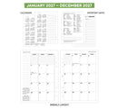 2027 A5 size month on two pages diary refill insert | Filofax A5 COMPATIBLE | 148 x 210mm