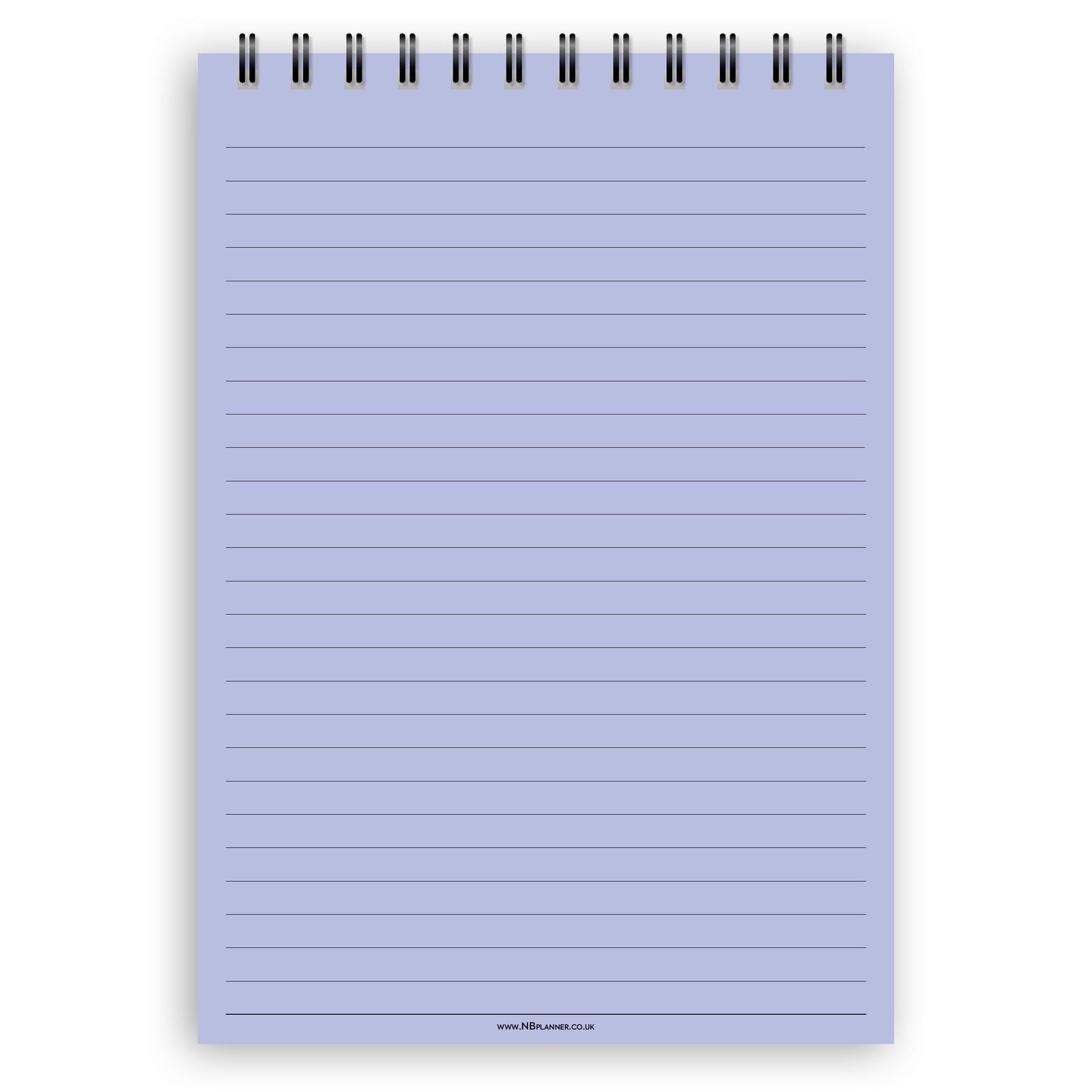 A5 wide-ruled notepad | Spiral desk pad | Coloured and white paper