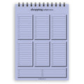 A5 multiple stores shopping list notepad | Spiral desk pad | Coloured and white paper