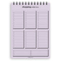 A5 multiple stores shopping list notepad | Spiral desk pad | Coloured and white paper