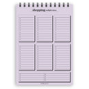 A5 multiple stores shopping list notepad | Spiral desk pad | Coloured and white paper