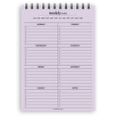 A5 weekly todos notepad | Spiral desk pad | Coloured and white paper