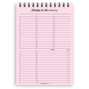 A5 things to do multitasking notepad | Spiral desk pad | Coloured and white paper
