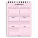 A5 weekdays things to do notepad | Spiral desk pad | Coloured and white paper