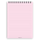 A5 wide-ruled notepad | Spiral desk pad | Coloured and white paper