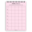 A5 weekly family life planner notepad | Spiral desk pad | Coloured and white paper