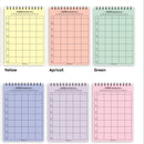 A5 weekly family life planner notepad | Spiral desk pad | Coloured and white paper