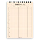 A5 weekly family life planner notepad | Spiral desk pad | Coloured and white paper