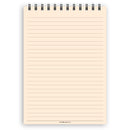 A5 wide-ruled notepad | Spiral desk pad | Coloured and white paper
