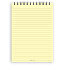 A5 wide-ruled notepad | Spiral desk pad | Coloured and white paper