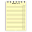 A5 things to do priority notepad | Spiral desk pad | Coloured and white paper