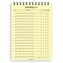 A5 spending tracker notepad | Spiral desk pad | Coloured and white paper