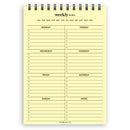 A5 weekly todos notepad | Spiral desk pad | Coloured and white paper