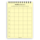 A5 weekly family life planner notepad | Spiral desk pad | Coloured and white paper