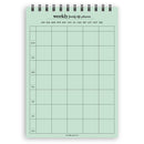 A5 weekly family life planner notepad | Spiral desk pad | Coloured and white paper