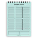 A5 multiple stores shopping list notepad | Spiral desk pad | Coloured and white paper