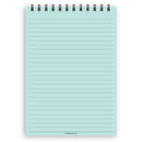 A5 wide-ruled notepad | Spiral desk pad | Coloured and white paper