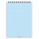 A5 wide-ruled notepad | Spiral desk pad | Coloured and white paper