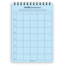 A5 weekly family life planner notepad | Spiral desk pad | Coloured and white paper