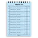 A5 spending tracker notepad | Spiral desk pad | Coloured and white paper