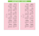 Academic 2026-2027 Week on two pages pink diary organiser refill insert | Filofax PERSONAL size COMPATIBLE | 95 x 171mm