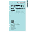 2027 Personal size Week on two pages diary organiser refill | Coloured paper