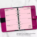 2026 Personal size Week on two pages diary organiser refill | Coloured paper