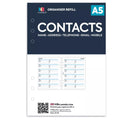 A5 size contacts notepaper organiser refill | Classic collection