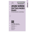 2026 Personal size Week on two pages diary organiser refill | Coloured paper