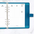 A5 size week on two pages dot grid / dotted diary organiser refill | Essential
