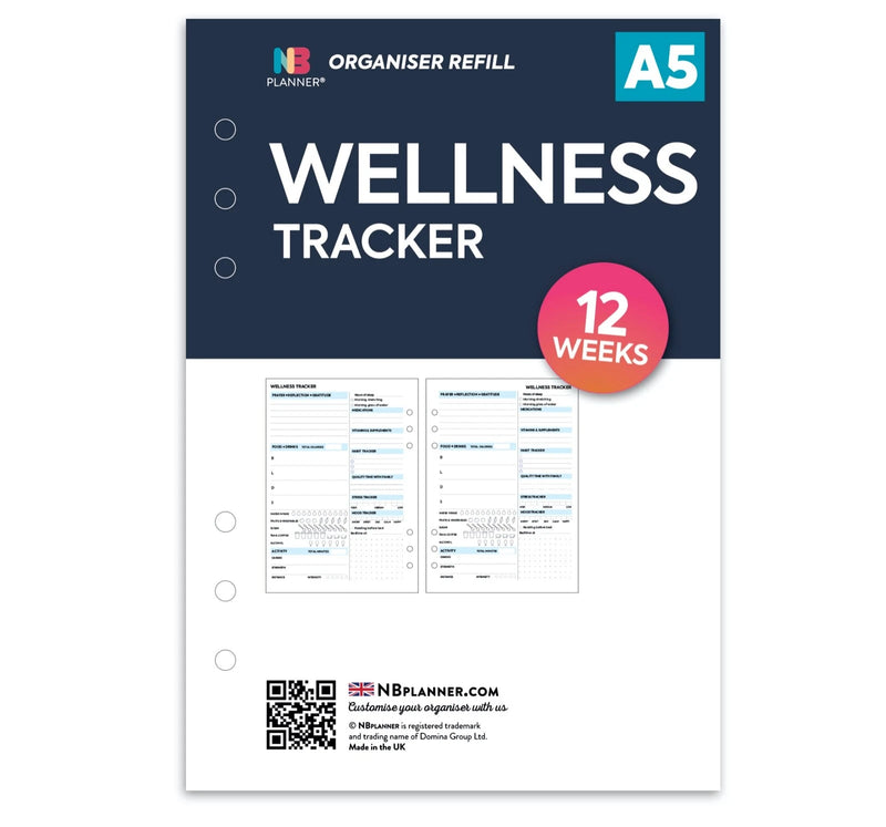 A5 size Wellness tracker organiser refill | Classic collection