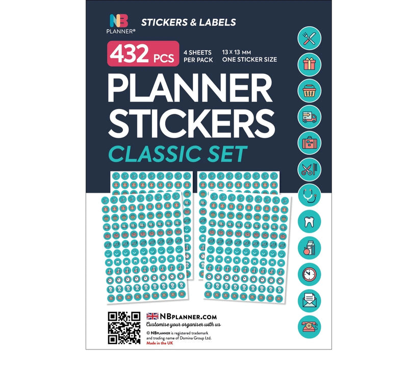 432 Classic Planner diary Stickers 4 sheets