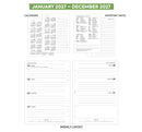 2027 A5 size week on two pages lined diary organiser refill insert | Filofax A5 COMPATIBLE | 148 x 210mm