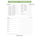 2027 A5 size week on one page diary & lined notes organiser refill insert | Filofax A5 COMPATIBLE | 148 x 210mm