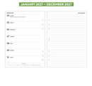 2027 A5 size week on one page diary & lined notes organiser refill insert | Filofax A5 COMPATIBLE | 148 x 210mm