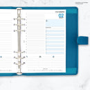 A5 size Day on one page workday planner organiser refill | Monthly / Daily | Classic collection